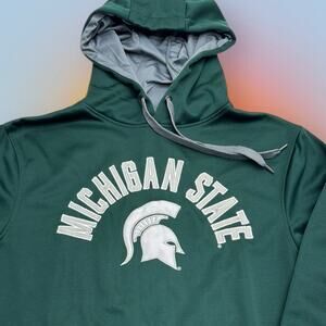 MICHIGAN STATE SPARTANS Men’s Small Green Performance Hoodie
